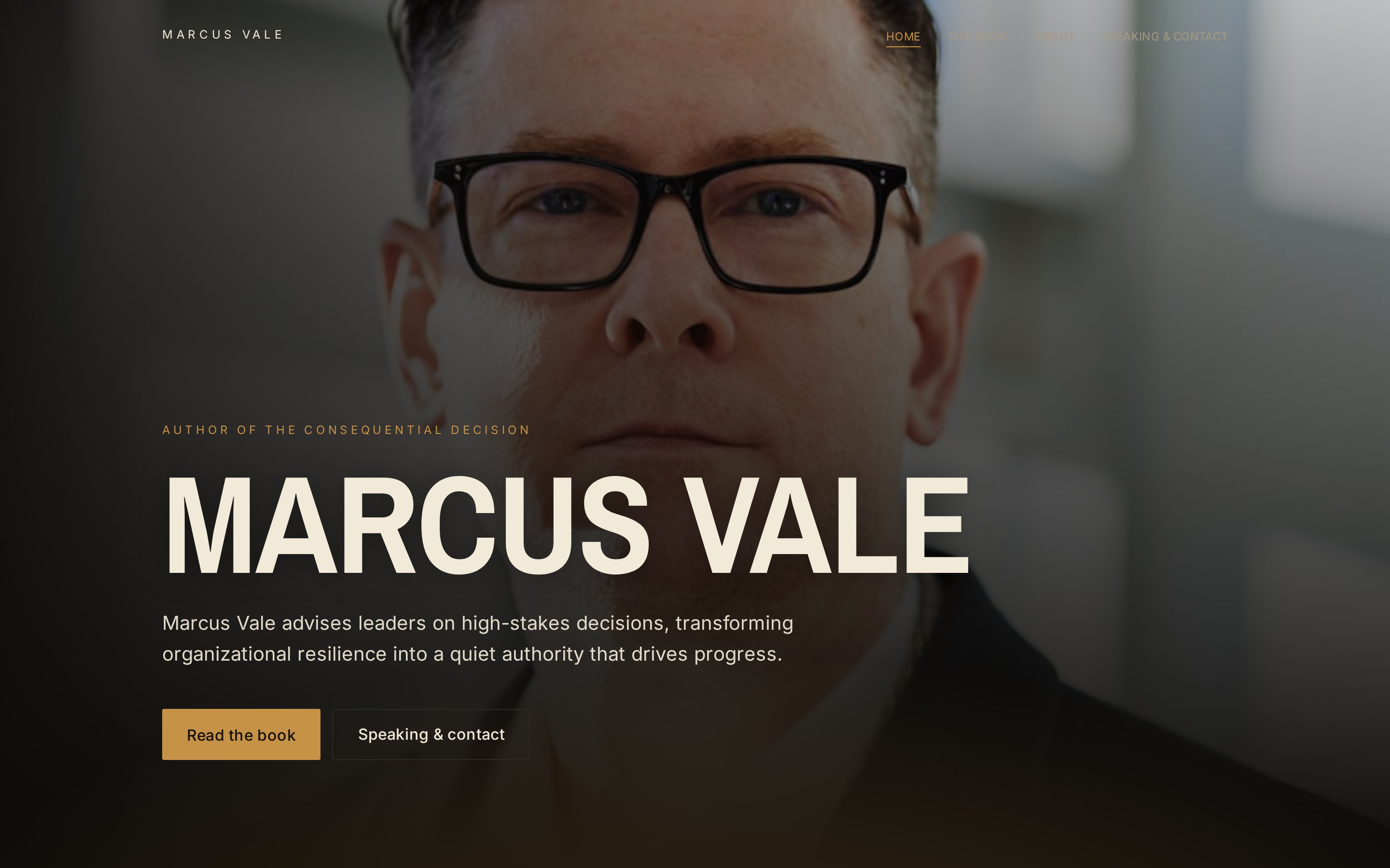 Preview of Marcus Vale's site